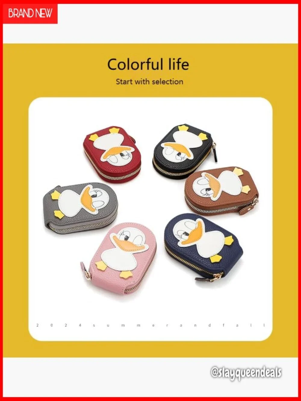 RFID Blocking Leather Card Holder with Zipper Closure, Compact Design